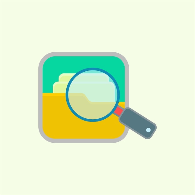 Search file icon icon related to design elements suitable for web site app user interfaceselement printable etc flat icon style simple vector design editable