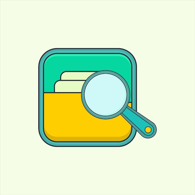 Search folder icon icon related to design elements suitable for web site app user interfaceselement printable etc flat icon style simple vector design editable