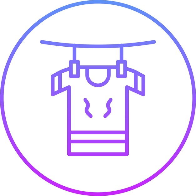 Secado de ropa Ilustración del icono vectorial del conjunto de iconos de la rutina de higiene