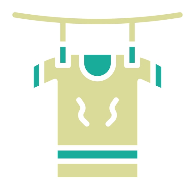 Secado de ropa Ilustración del icono vectorial del conjunto de iconos de la rutina de higiene