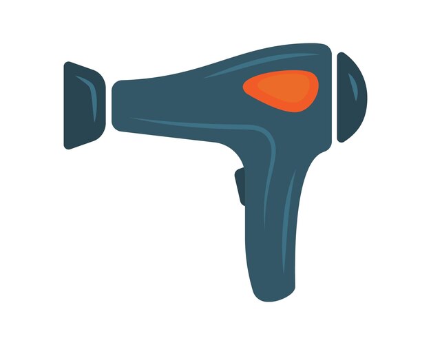Secador de pelo secador de pelo soplador y soplador eléctrico estilo de barbero ilustración de dibujos animados