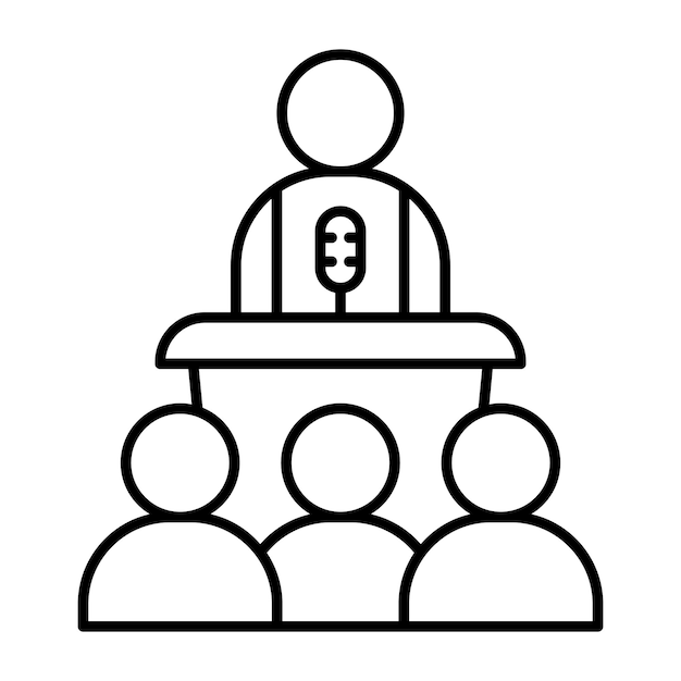 Secretario de prensa Estilo de ilustración vectorial