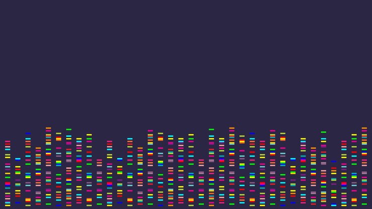 Vector secuenciación de adn genético y antecedentes de vectores científicos de bandas de pcr