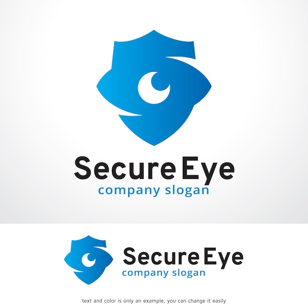 Secure Eye Logo Template Diseño Vector Emblema Diseño Concepto Símbolo Creativo Icono