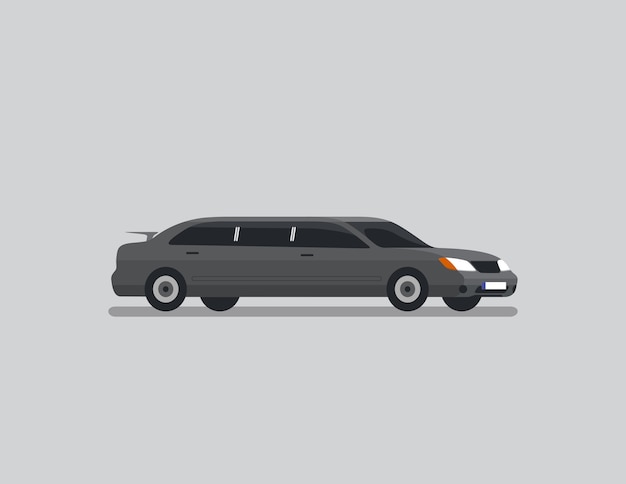 Sedan limousine flat vector