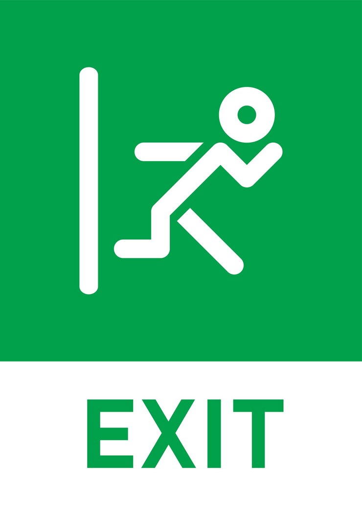 Vector seg exit (salida de las carreteras)