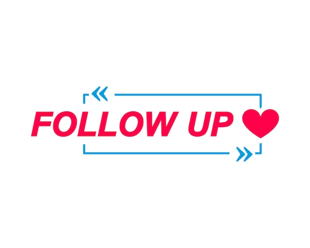 Seguimiento de etiquetas. Burbujas de discurso con el icono del corazón. Pegatina de publicidad y marketing. Banner para redes sociales, sitio web, preguntas frecuentes.