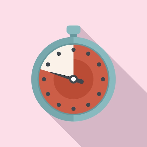 Segundo cronómetro icono vector plano Reloj temporizador Reloj de cuenta regresiva