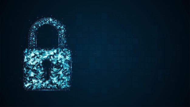 Seguridad abstracta Tecnología digital de fondo Privacidad del sistema Concepto de seguridad