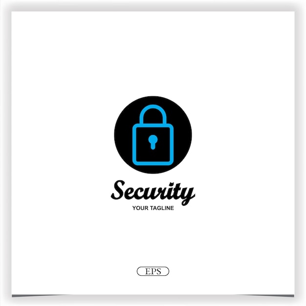 Seguridad candado logo bussines diseño premium elegante plantilla vector eps 10