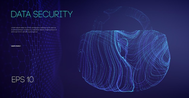 Seguridad de datos Bloqueo binario Código de cifrado Concepto de firewall de computadora Bloqueo de alarma de datos del servidor