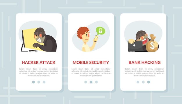 Seguridad digital y móvil a partir de la plantilla de vectores de ataque de hackers
