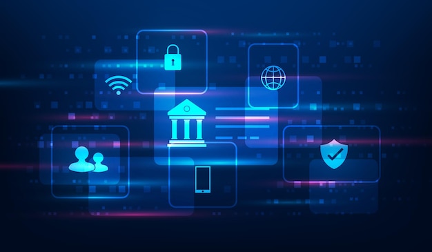Seguridad de interfaz de negocios tecnología de transacciones de información bancaria y financiera digital