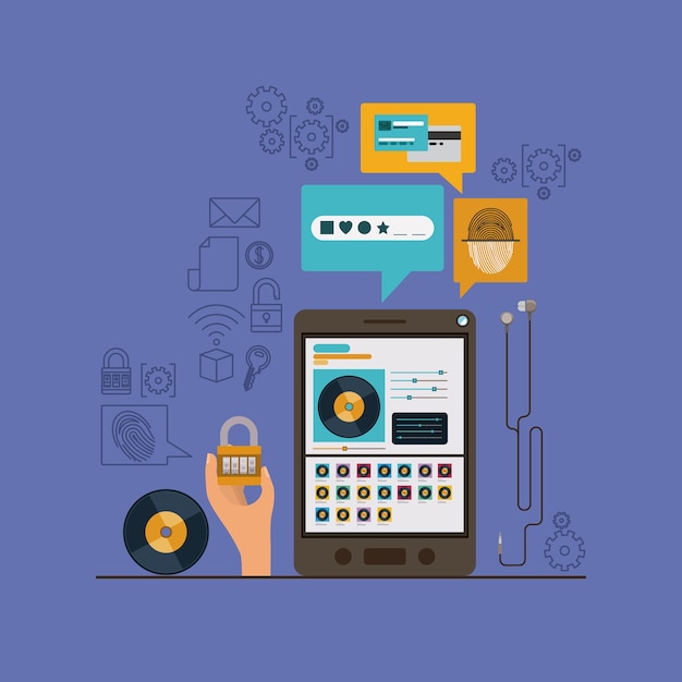 Seguridad móvil con dispositivo de tableta y aplicaciones seguras