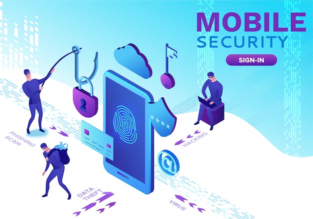 Seguridad móvil, protección de datos.
