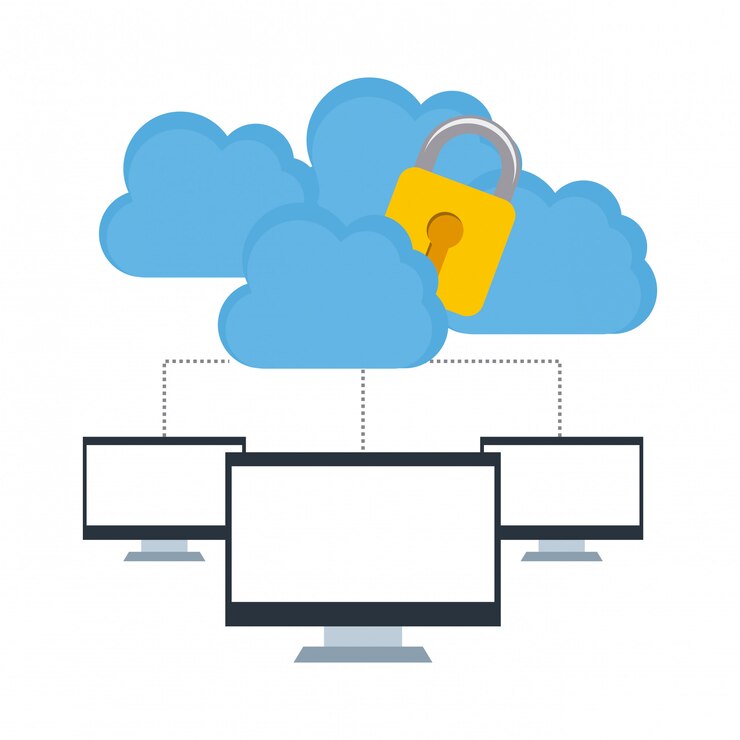 Vector seguridad en la nube