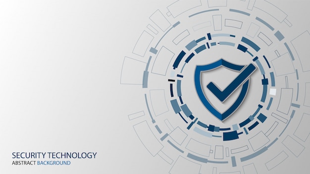 Vector seguridad de la tecnología cibernética, diseño de fondo de protección de red