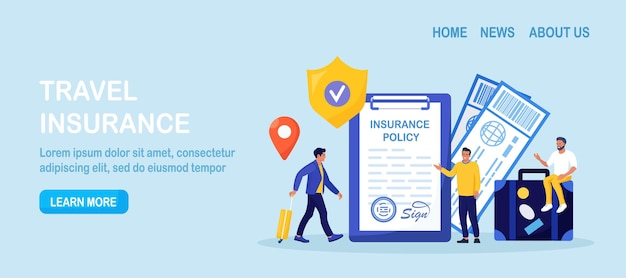 Seguro médico de viaje Vida Protección y seguridad de la propiedad contra daños Accidentes Personas que viajan con seguro Turistas con equipaje Billetes en el aeropuerto Seguro Vacaciones y turismo