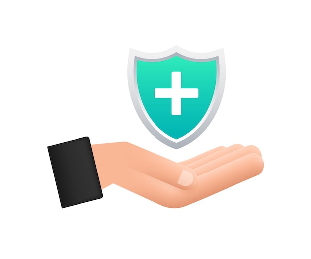 Seguro de salud Manos sosteniendo el signo de seguro Protección médica conceptos de seguro médico
