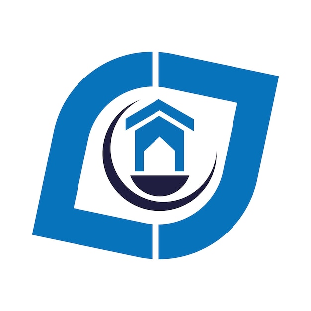 Seguro de vivienda escudo de protección de icono conceptual con elemento de diseño de casa simple vectorial