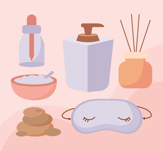 Seis artículos de spa