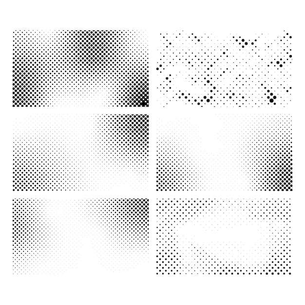 Seis texturas de medio tono