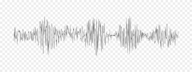 Seismograma o gráfico de detector de mentiras movimiento del suelo sonido de terremoto o pulso registro de onda