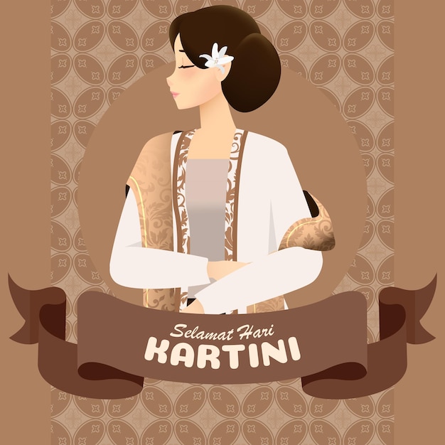 Selamat Hari Kartini significa feliz día de Kartini Kartini es una heroína indonesia