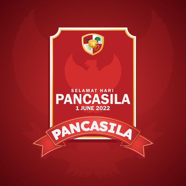 Selamat hari pancasila significa feliz día pancasila el símbolo de la república de indonesia