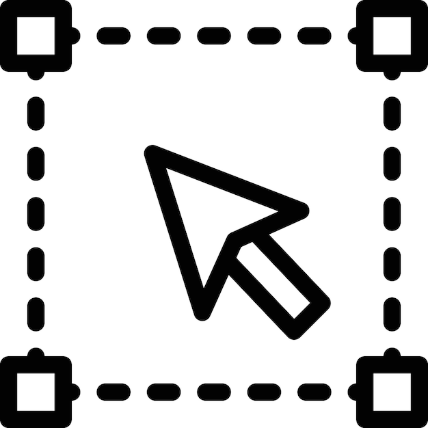 Selección de herramientas Icon Set Technology Box Seleccione Photoshop Diseño de símbolos gráficos vectoriales Edición de signos aislados