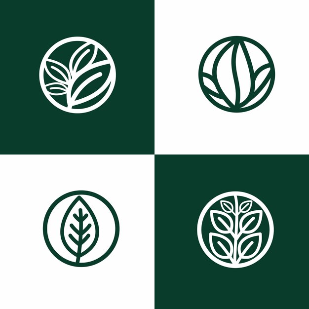 Selección de Minimalismo de Logo de Hoja