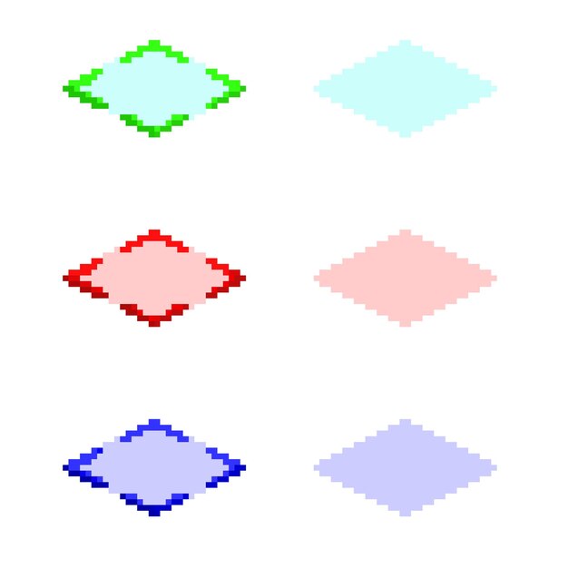Selección de mosaicos con estilo pixel art