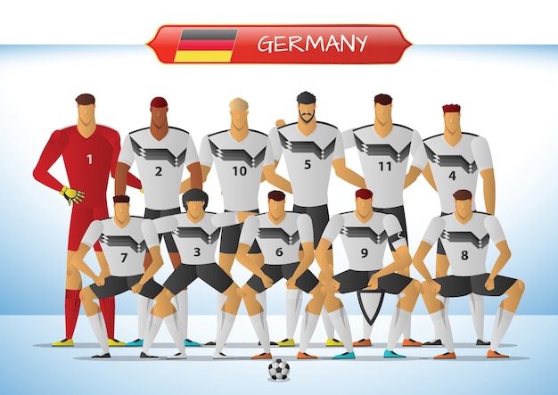 Vector selección nacional de fútbol de alemania para el torneo internacional