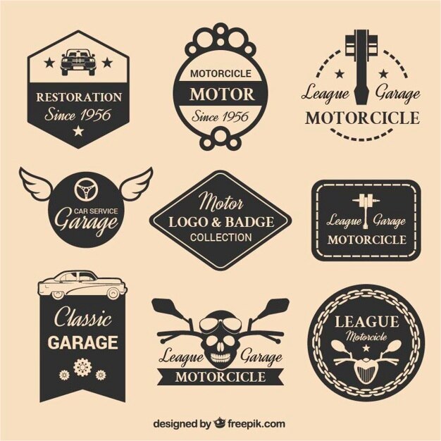 Selección de nueve logotipos de motor