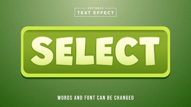 Seleccionar efecto de estilo de texto editable