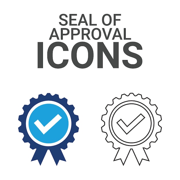 Sello de aprobación Iconos
