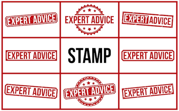 Sello de asesoramiento de expertos sello de goma rojo sobre fondo blanco sello de asesoramento de expertos signo de sello de consejo de expertos
