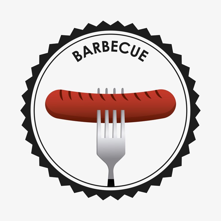 Vector sello de barbacoa sello