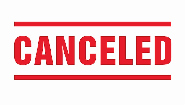 Sello cancelado cancelado cuadrado grunge signo cancelado sobre fondo blanco Vector ilustración Eps 10 archivo vectorial