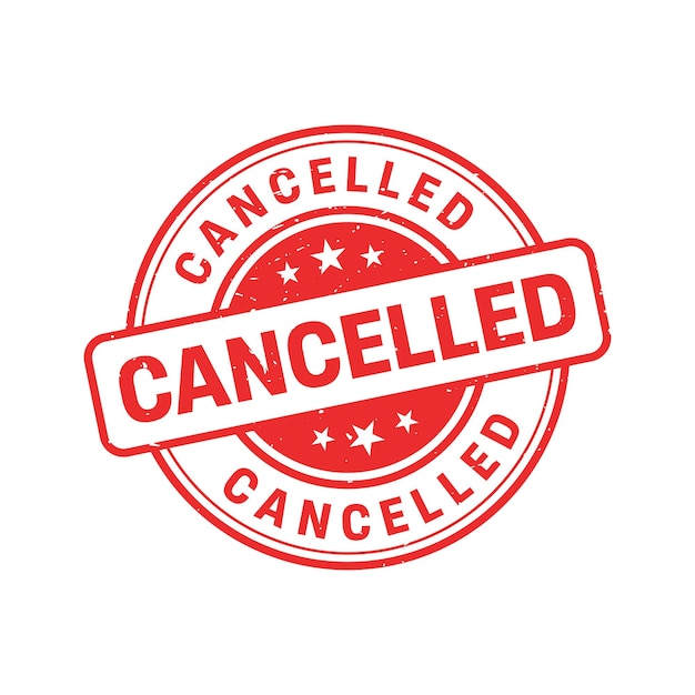 Sello cancelado Signo redondo grunge cancelado