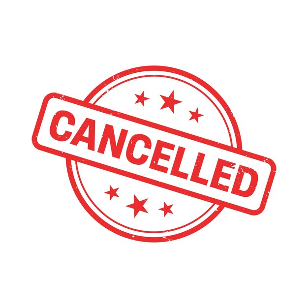 Sello cancelado Signo redondo grunge cancelado