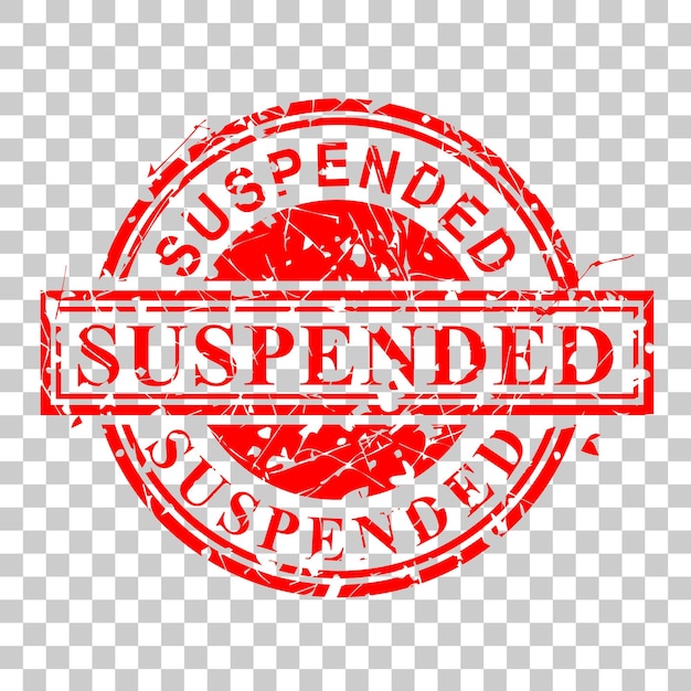Sello de caucho rojo de rectángulo vectorial simple suspendido en el fondo de efecto transparente