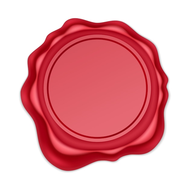 Sello de cera roja. Sello de secreto Confidencialmente.