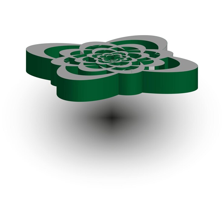Vector sello de cera verde impresión de sello decorativo marca de autenticación vectorial emblema circular adornado