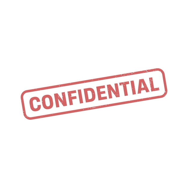 Sello Confidencial Signo Cuadrado Confidencial
