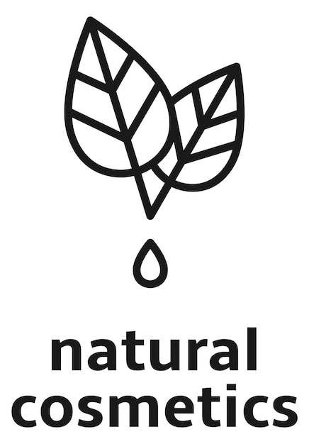 Sello de cosmética natural símbolo de producto de belleza orgánico