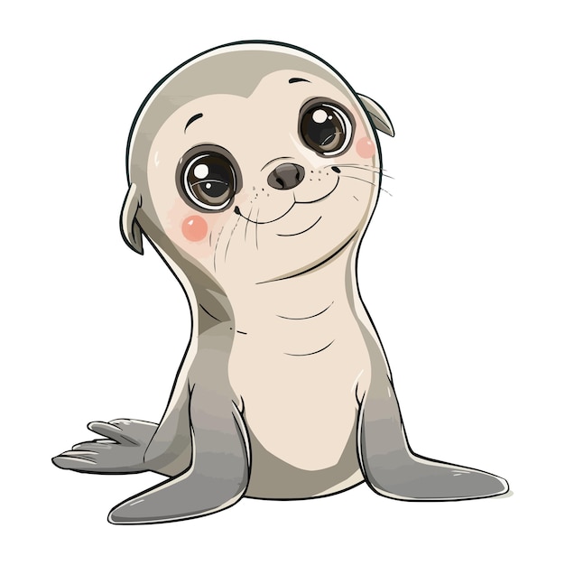 El sello de dibujos animados es un vector simple.