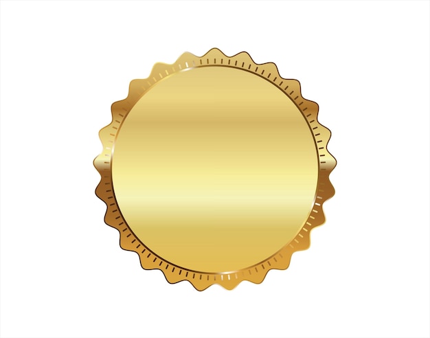 Sello dorado aislado sobre fondo blanco diseño vectorial de sellos de lujo