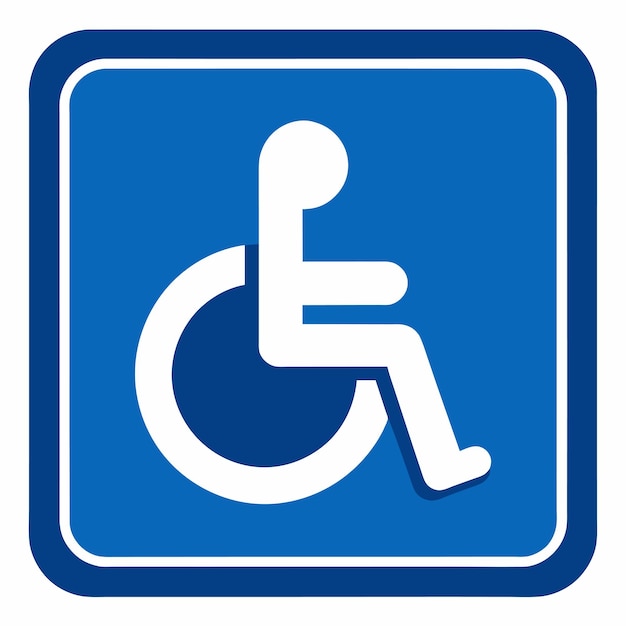 Vector sello de estacionamiento solo para discapacitados o accesibilidad 4