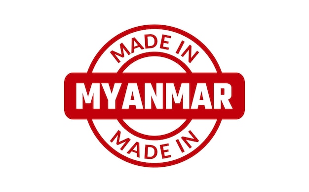 Sello de goma hecho en Myanmar